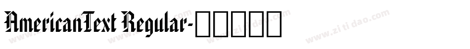 AmericanText Regular字体转换